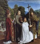 Gerard David, Camon Bernardijn Salviati and Saints Martin,Bernardino and Donatian